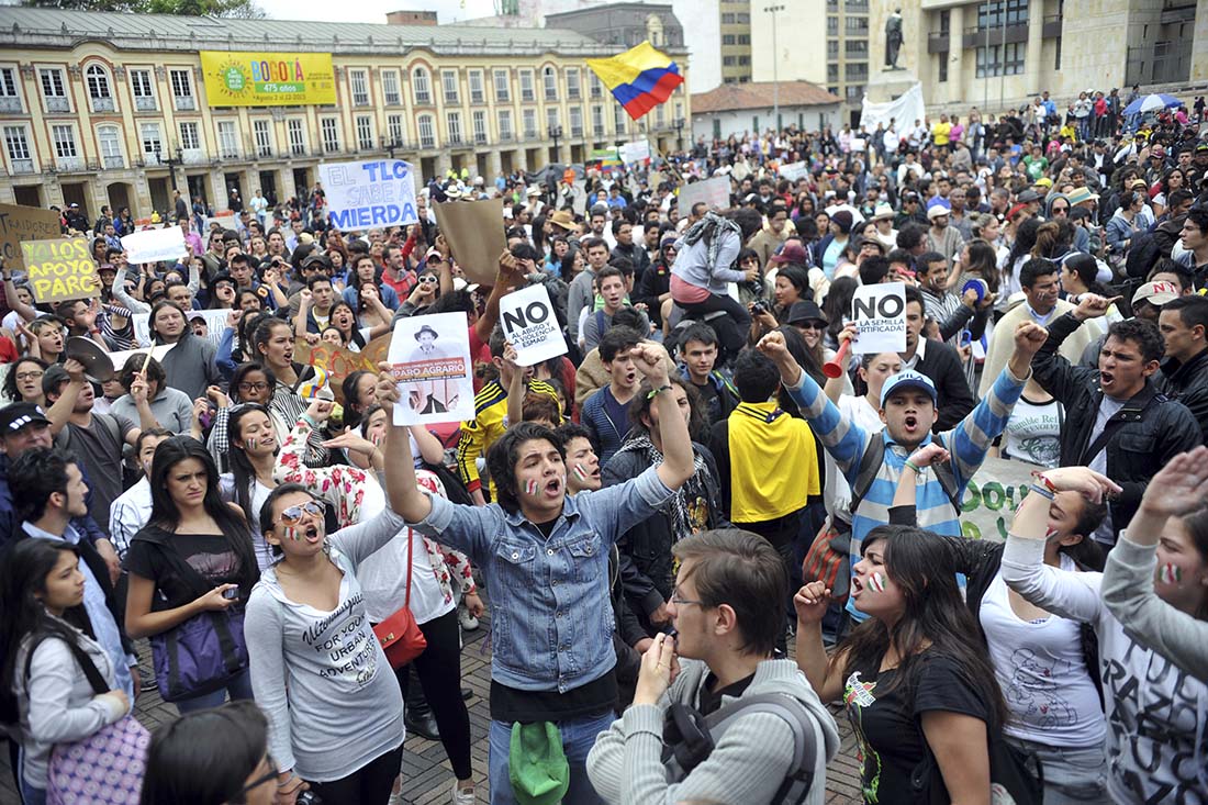 Miles de colombianos se han sumado a los campesinos en huelga