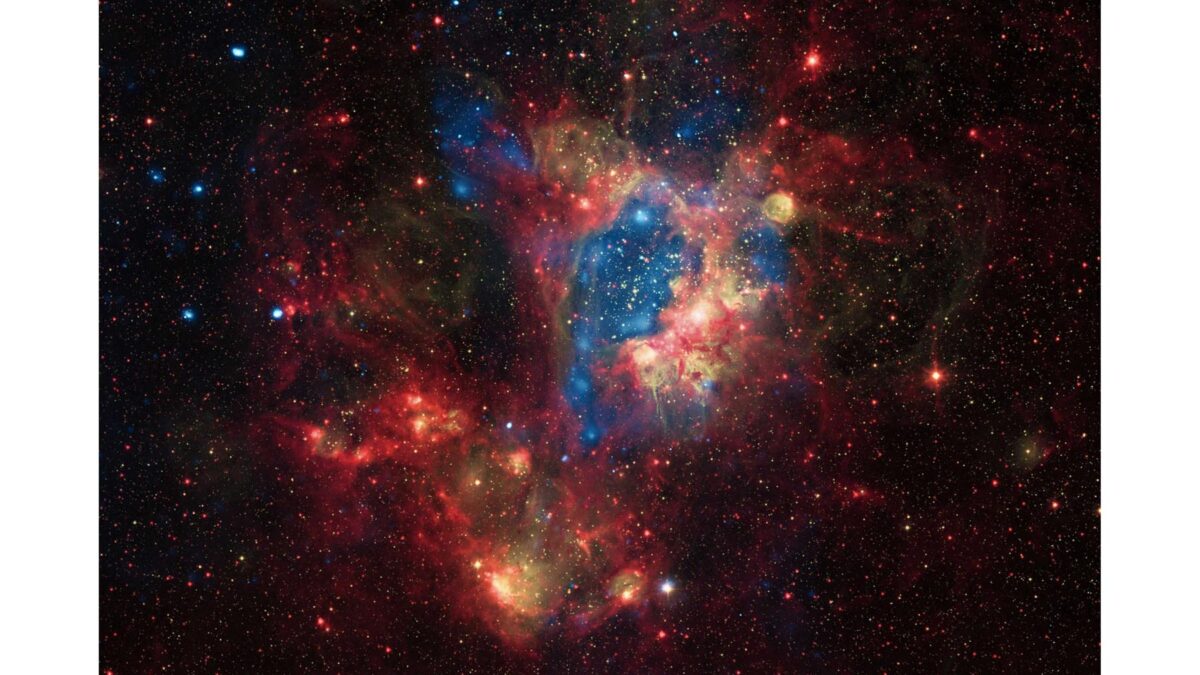 Un telescopio del Observatorio Paranal de Chile ha permitido obtener esta vista de la nebulosa LHA 1