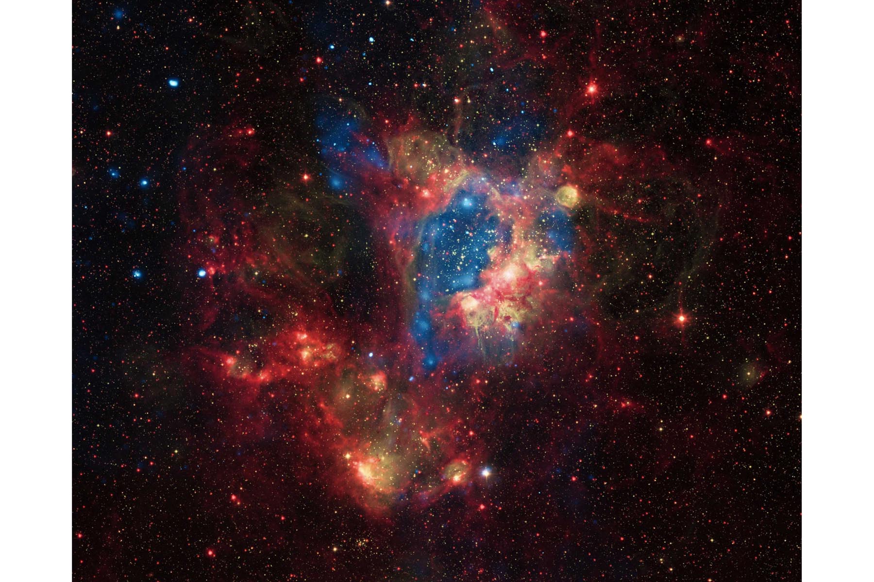 Un telescopio del Observatorio Paranal de Chile ha permitido obtener esta vista de la nebulosa LHA 1