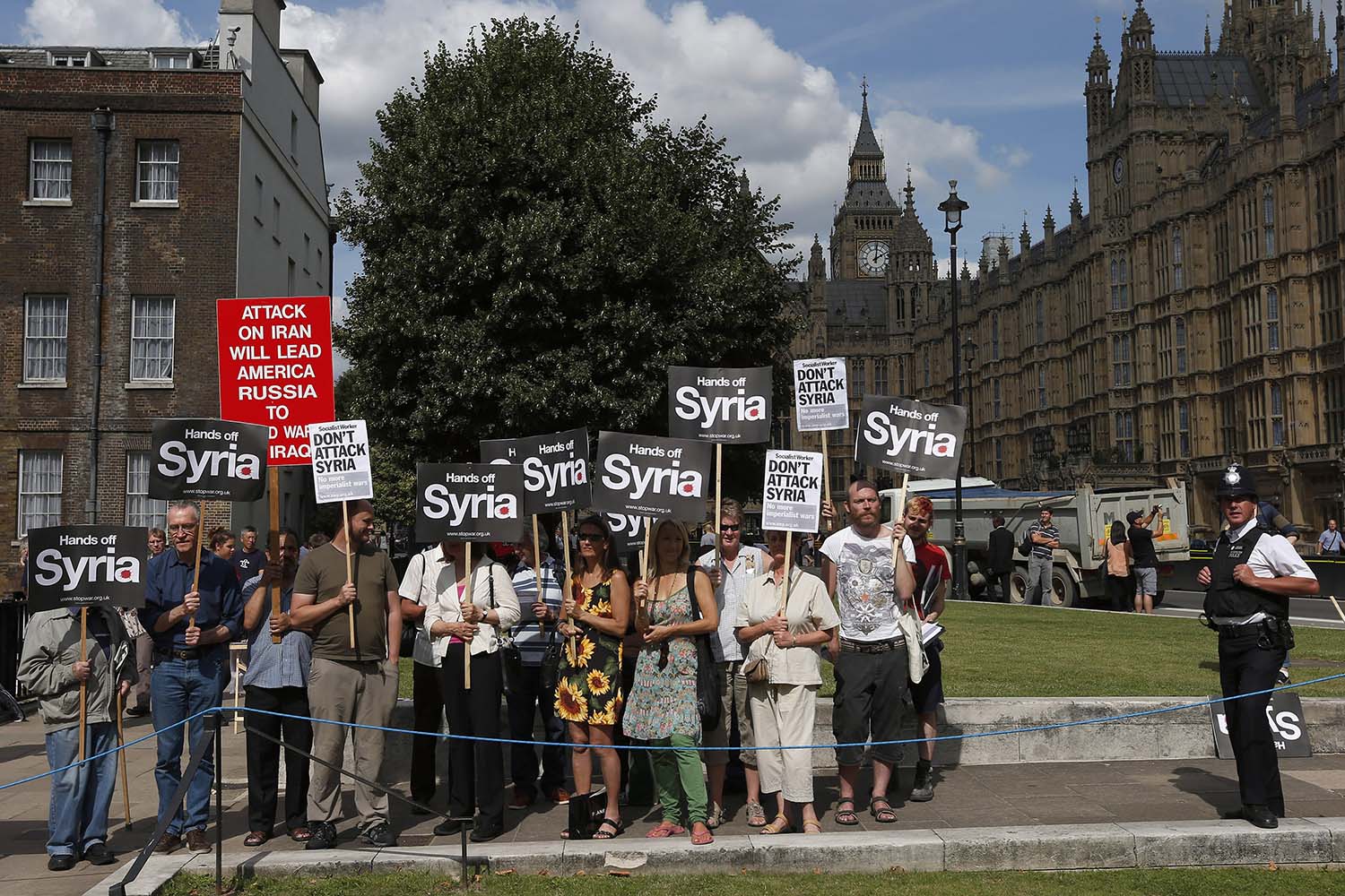 Especial Crisis Siria. Los londinenses de Stop The War fueron de los primeros en protestar