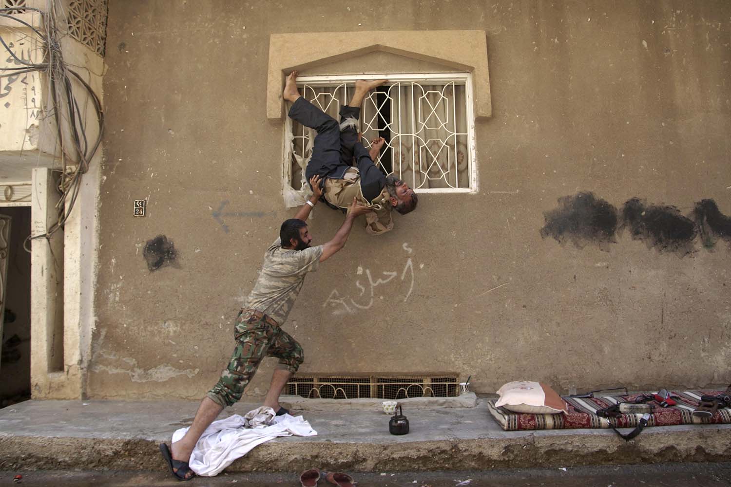 Especial Ejército Libre Sirio. Fotos de los rebeldes sirios en actitudes más lúdicas que bélicas