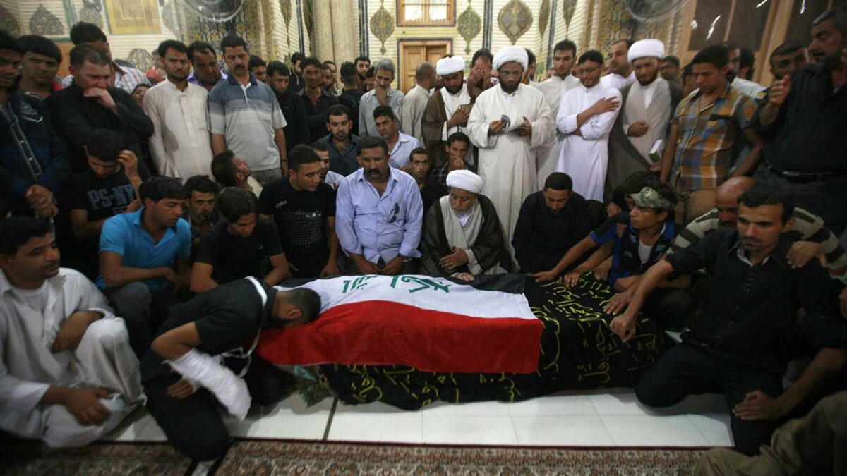 Un combatiente chiíta iraquí muere luchando por las fuerzas aliadas del presidente de Siria