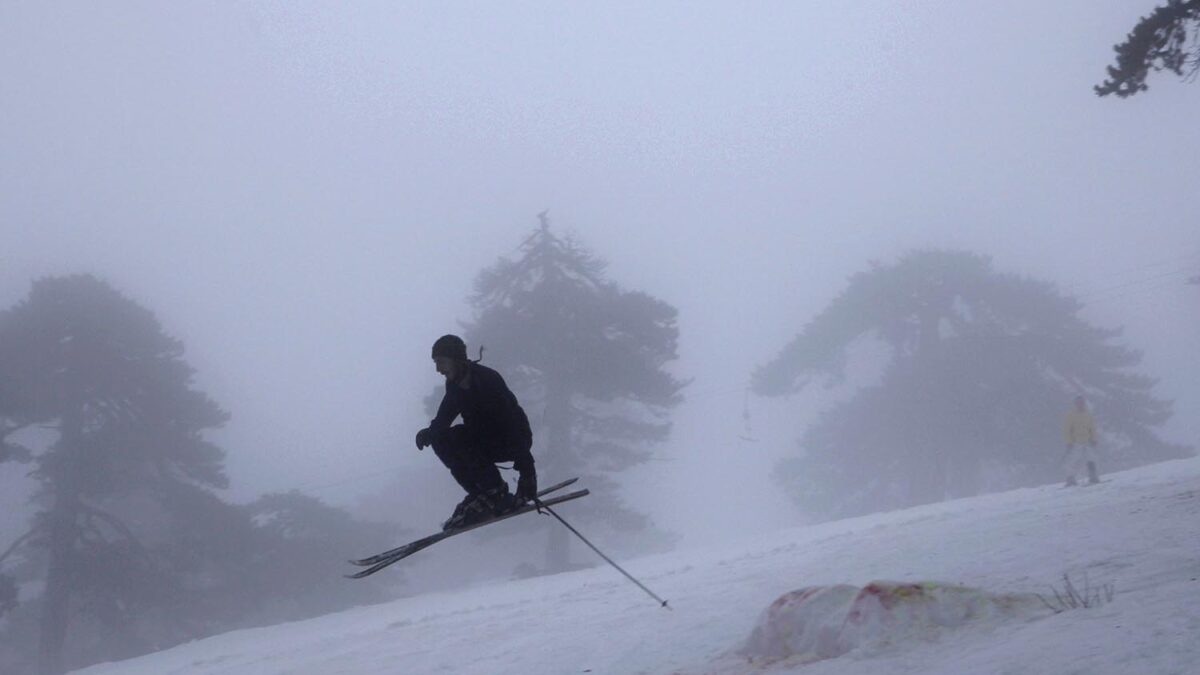 Especial Un mundo pequeño. Esquiando en los montes de Troodos, a unos 70 km de Nicosia, en Chipre