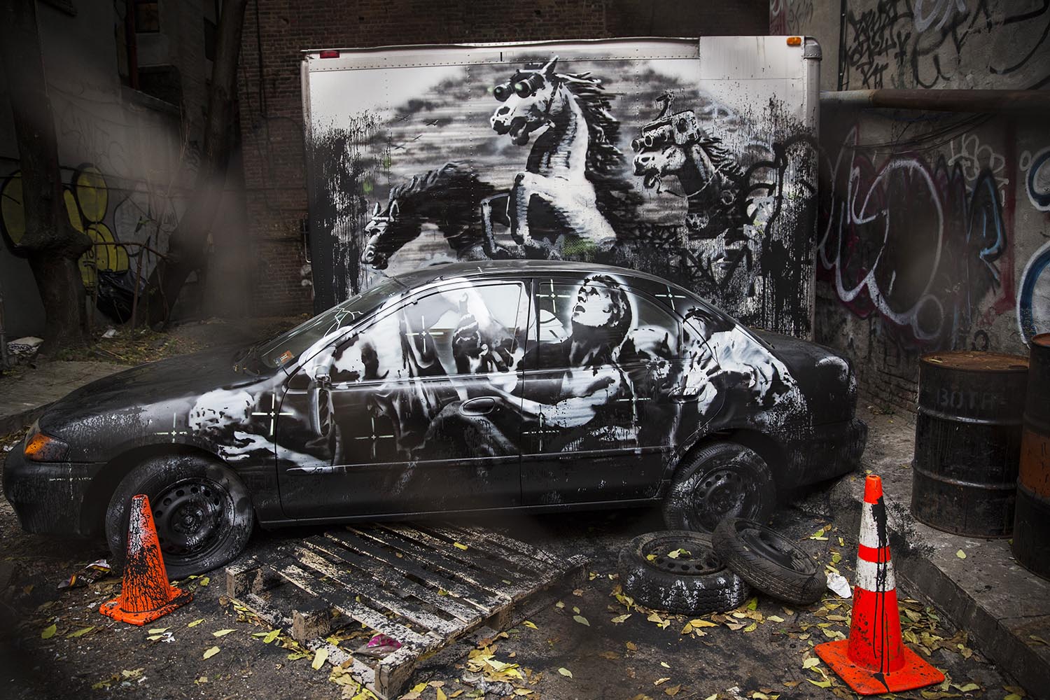 Aparece el último trabajo de Banksy en un callejón del Lower East Side de Nueva York