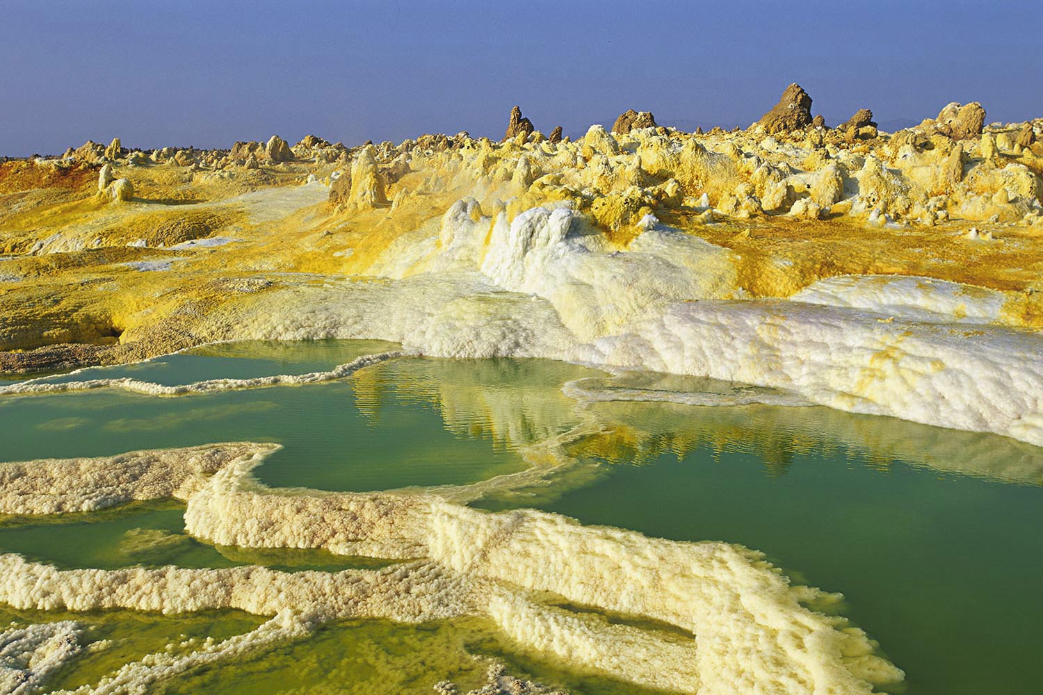 Especial Lugares muy calientes. Dallol es un cráter volcánico en el desierto de Danakil, Etiopía