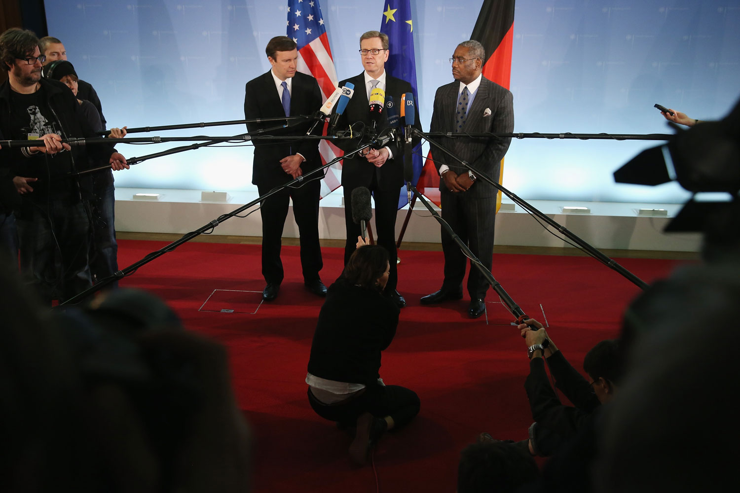 El ministro de Exteriores alemán, Guido Westerwelle, se reúne con congresistas americanos