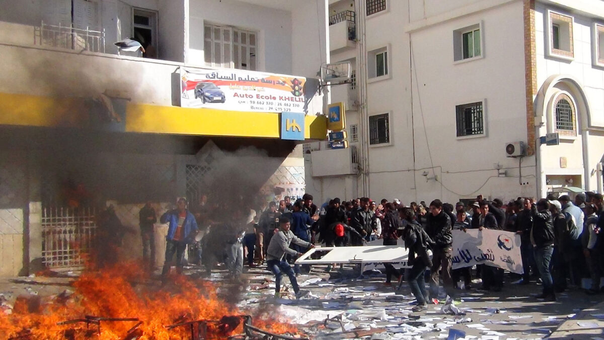 Protestas en Túnez.