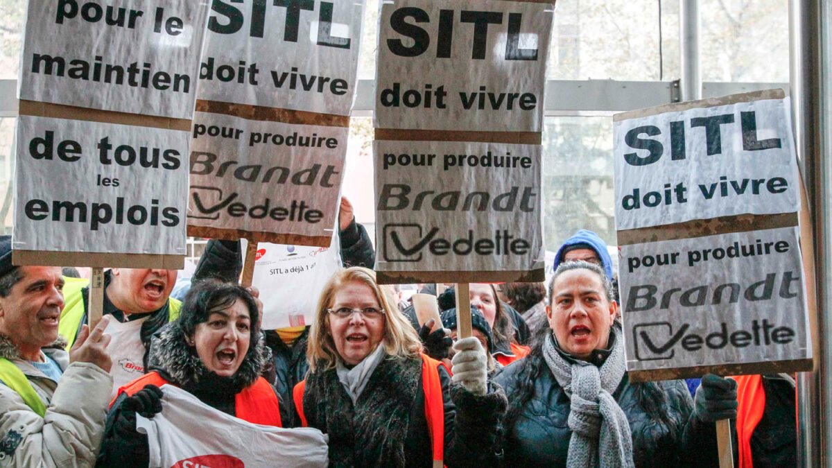 Empleado de SITL protestan ante la situación de la española Fagor