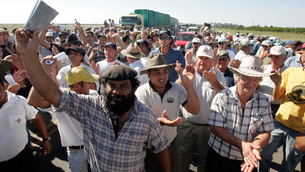 Huelga agrícola por la subida de impuestos.