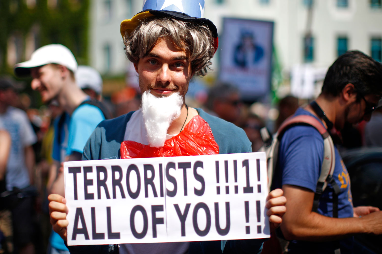 Ciudadanos alemanes han salido a protestar a la calle contra los programas de inteligencia de la NSA