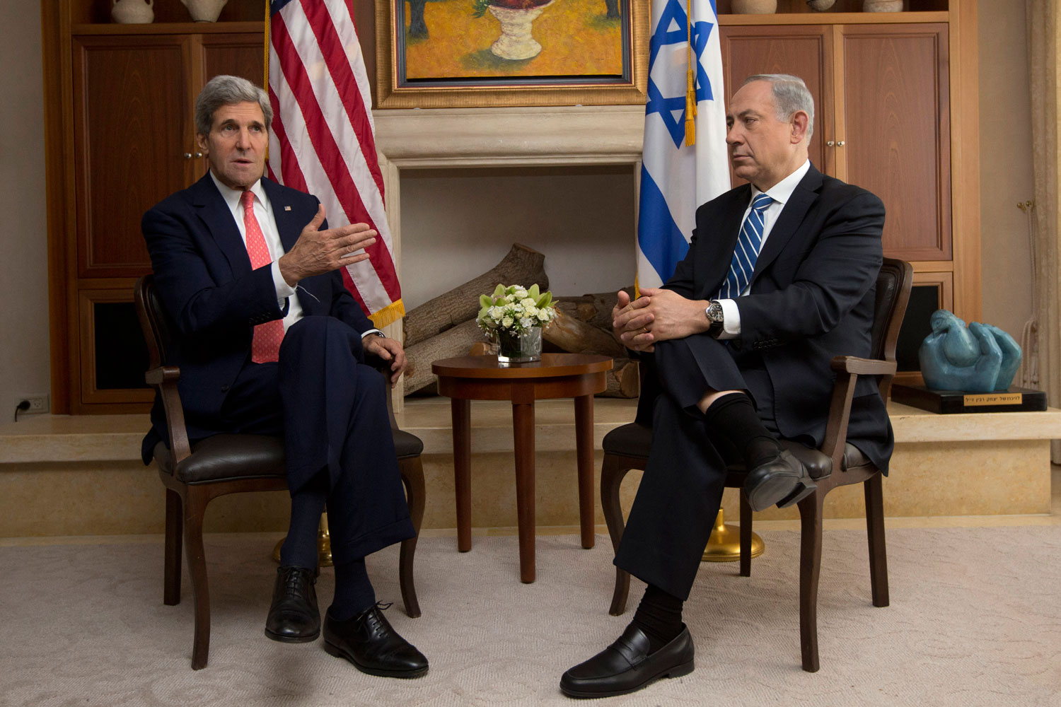 Reunión de Kerry con Benjamin Netanyahu