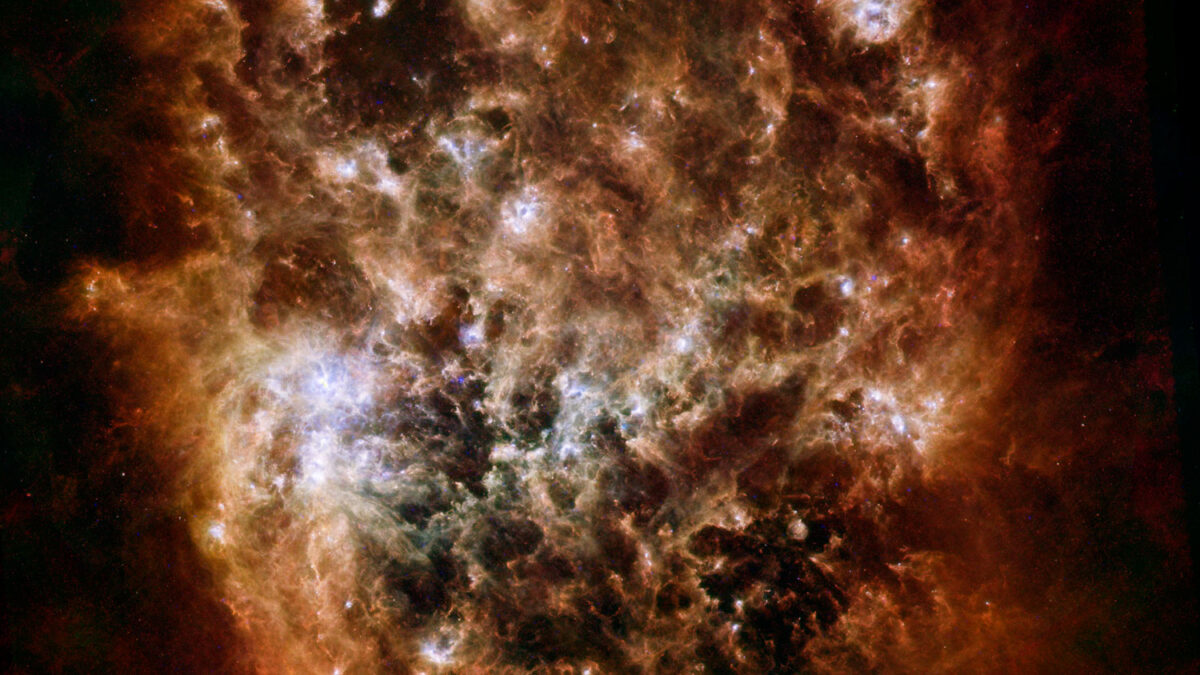 La Gran Nube de Magallanes. Telescopio Espacial Herschel. 29 de abril de 2013.