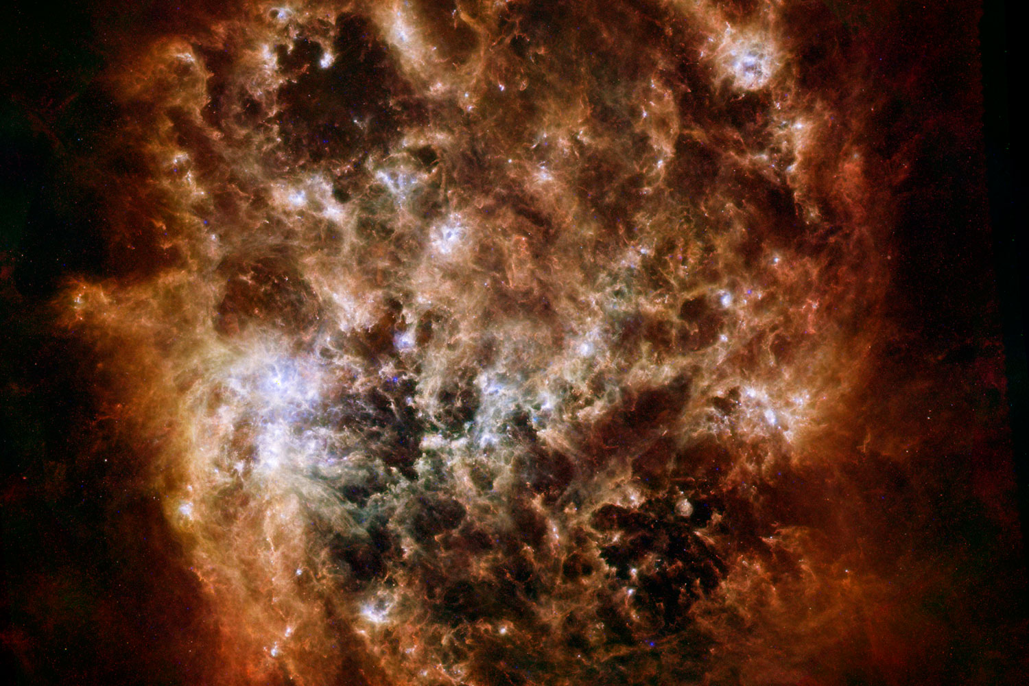 La Gran Nube de Magallanes. Telescopio Espacial Herschel. 29 de abril de 2013.