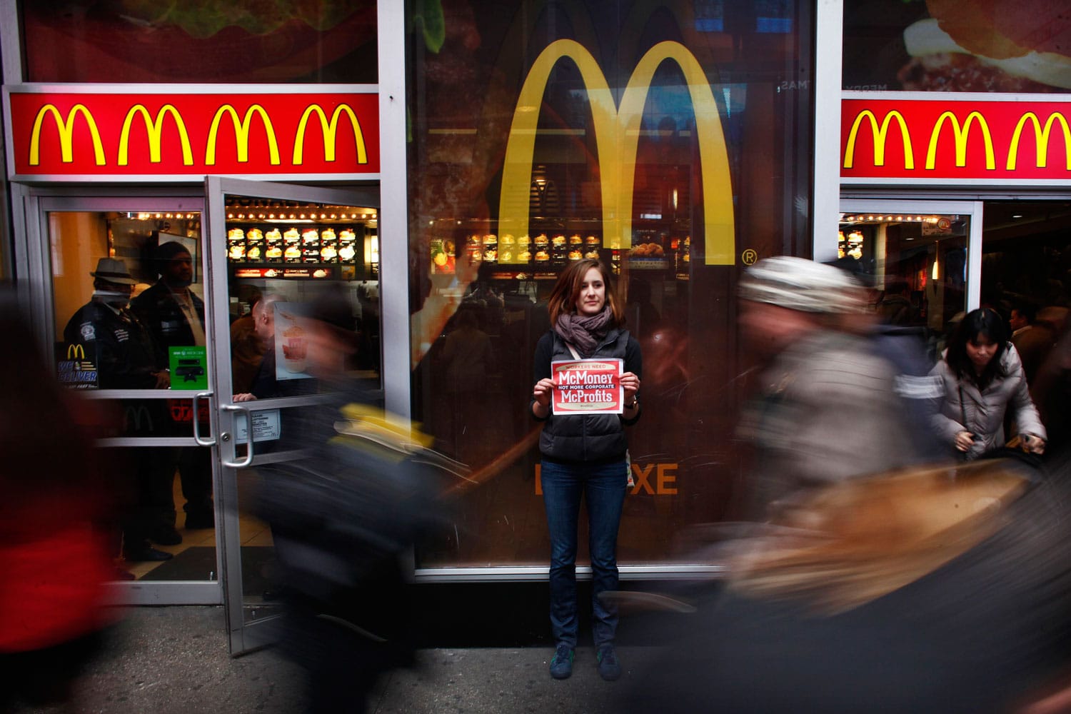 Protestas de los trabajadores de restaurantes de comida rápida