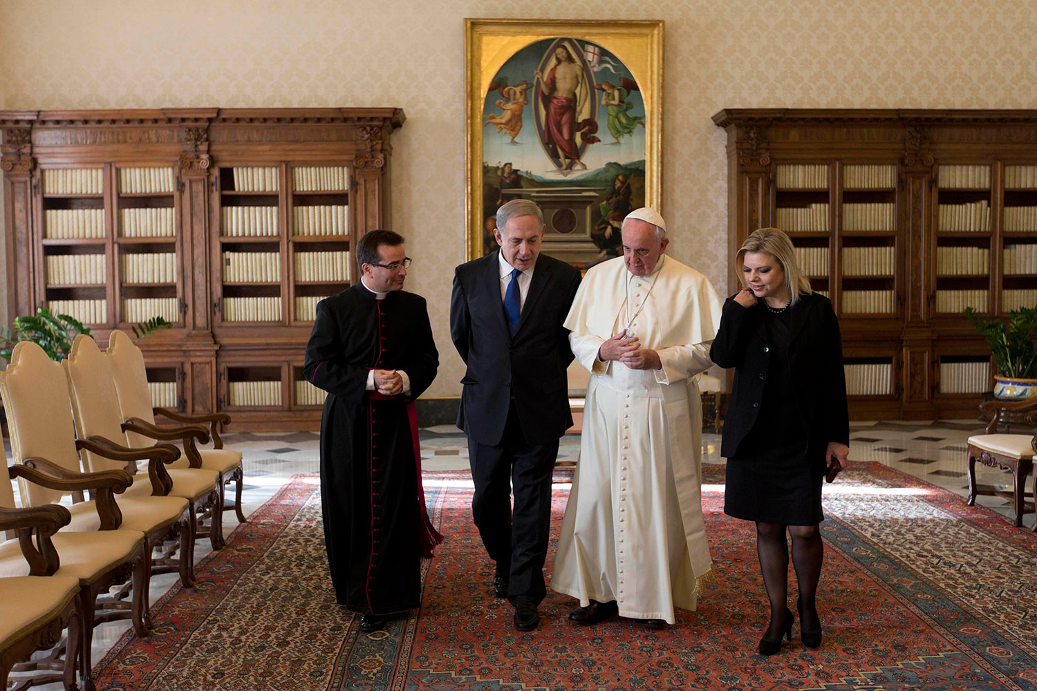 Primer cara a cara entre el Papa Francisco y Benjamin Netanyahu.