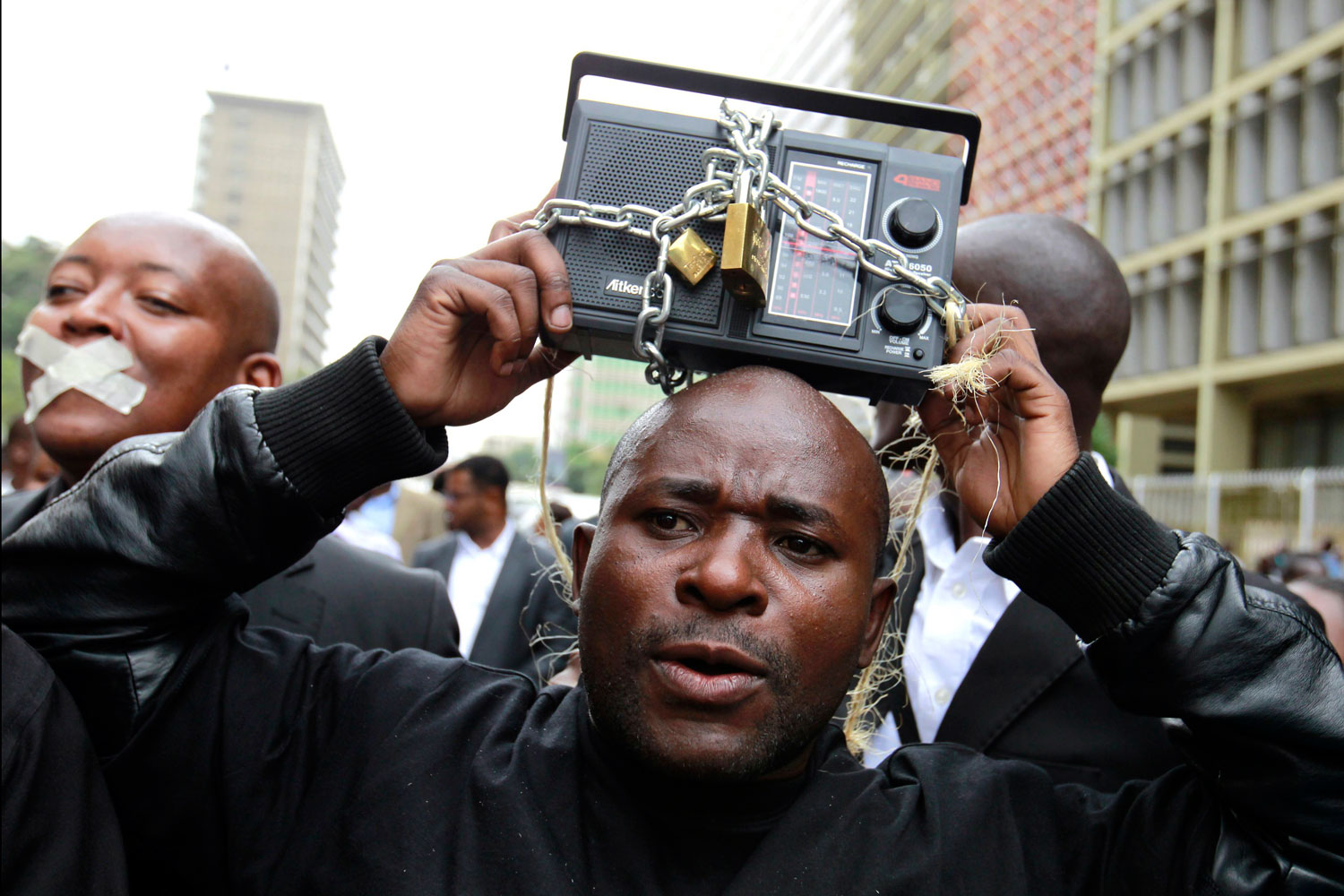 Protestas de periodistas en Kenia