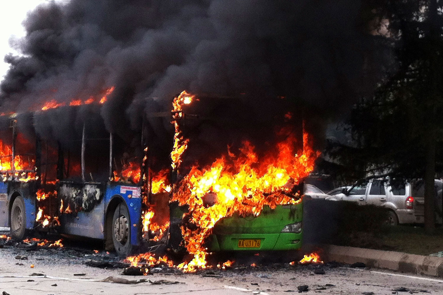 El incendio en un autobús deja 5 muertos en  China