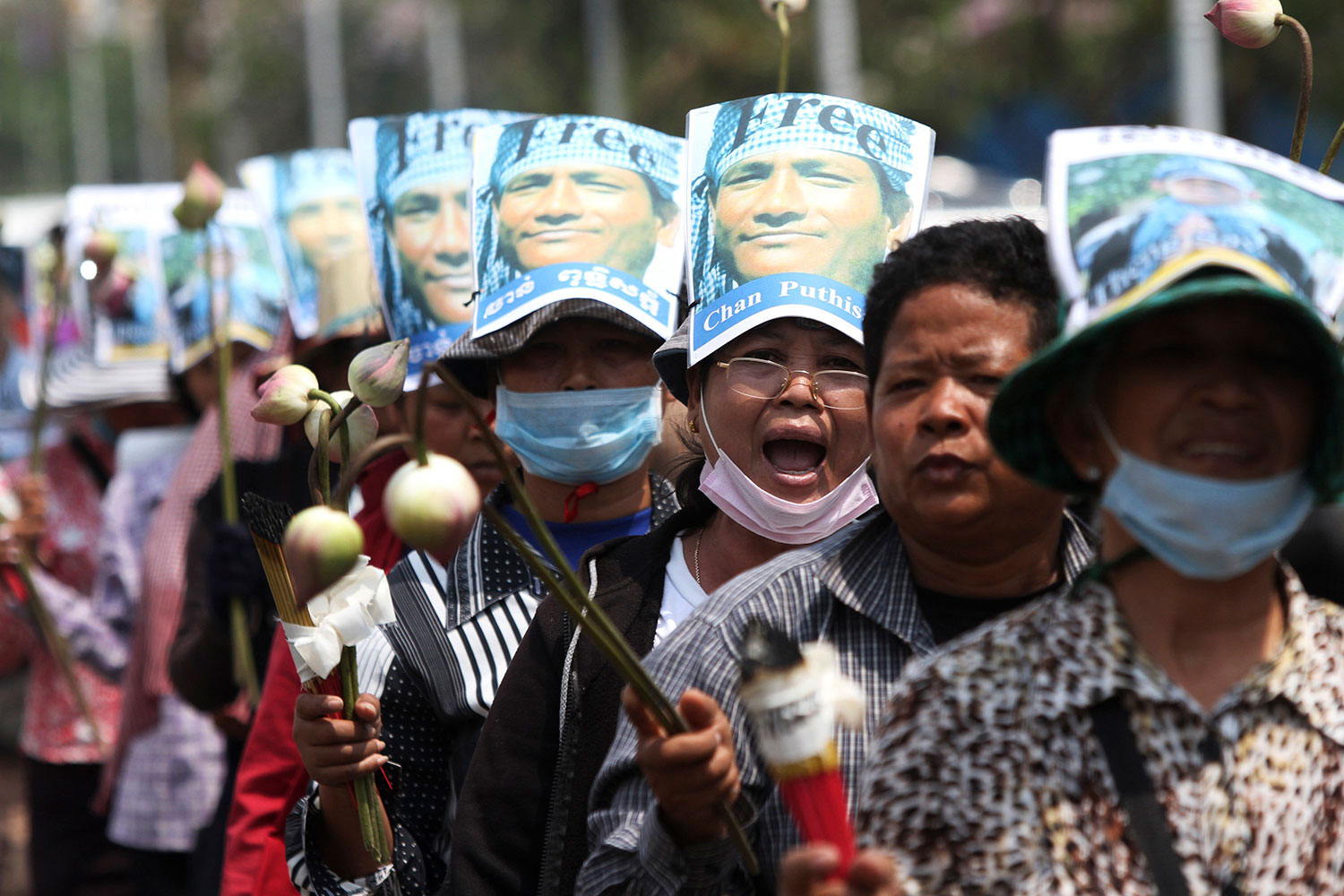 Las calles de  Phnom Penh exigen la liberación de los 21 detenidos en la huelga del 3 de enero