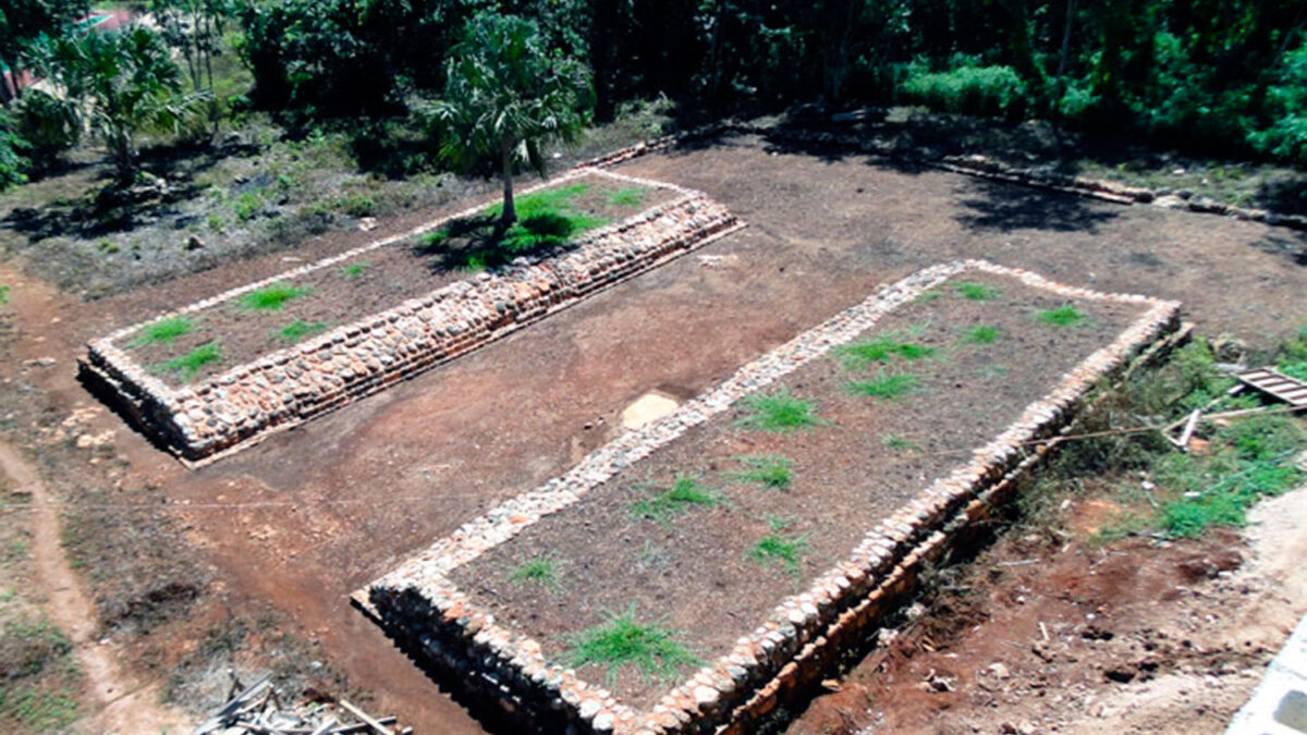 Descubren un juego de pelota maya en unas obras en Máxcanú