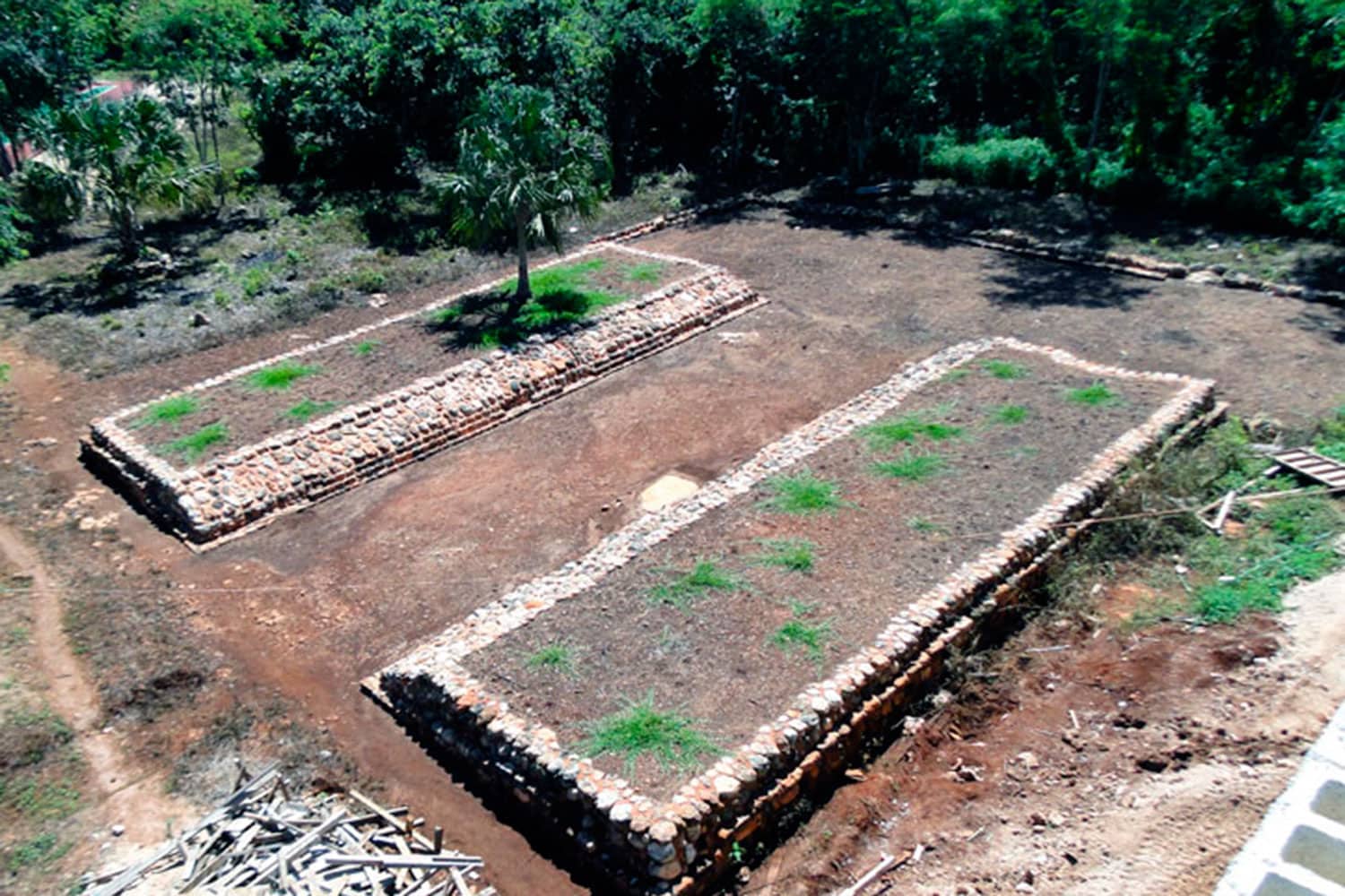 Descubren un juego de pelota maya en unas obras en Máxcanú