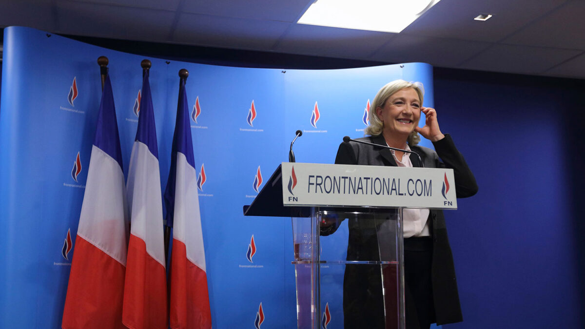 El Frente Nacional de Marine Le Pen, tercera fuerza política de Francia