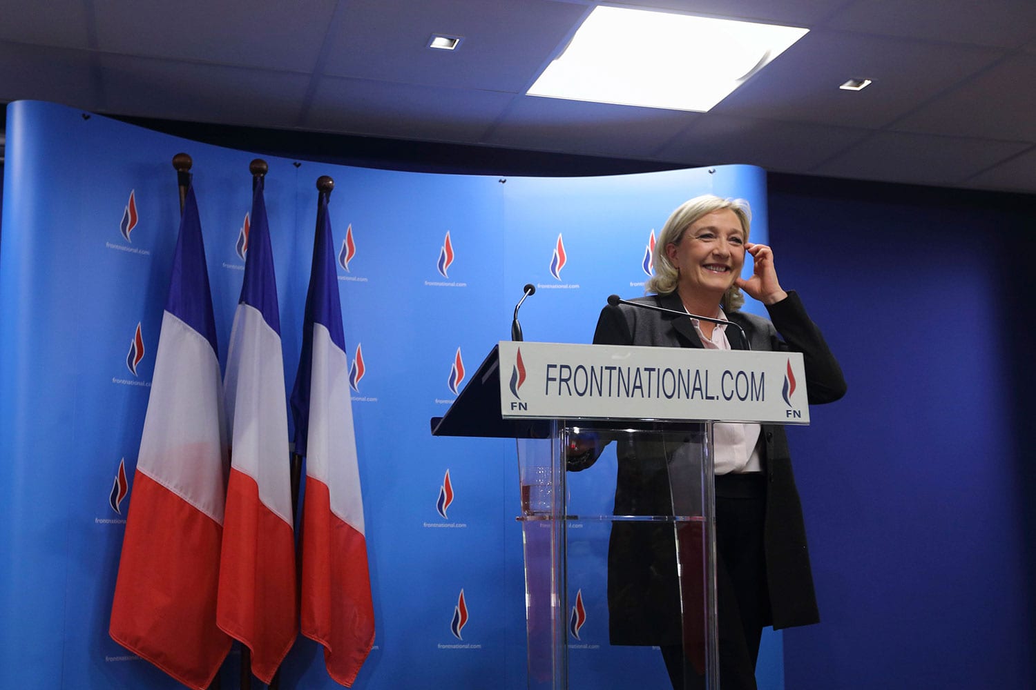 El Frente Nacional de Marine Le Pen, tercera fuerza política de Francia