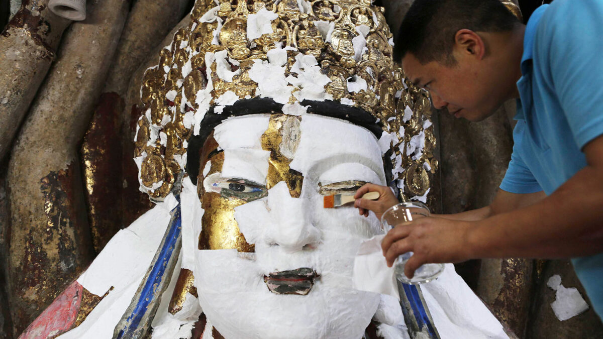 La restauración de Thousand-Hand Guanyin no concluirá hasta mediados de 2015