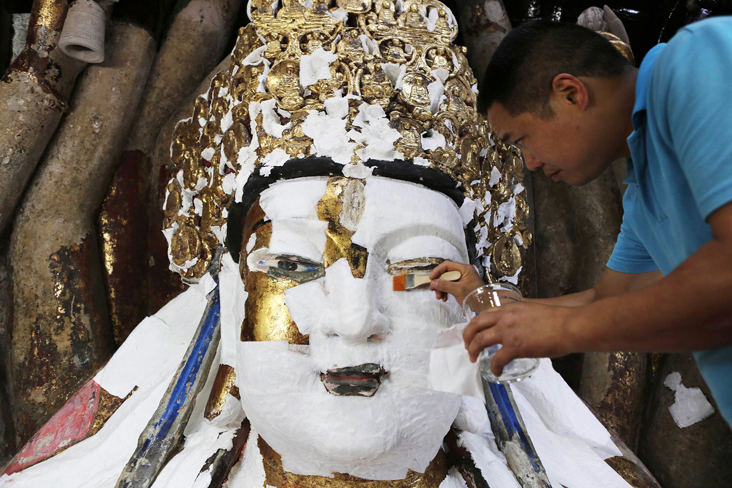 La restauración de Thousand-Hand Guanyin no concluirá hasta mediados de 2015