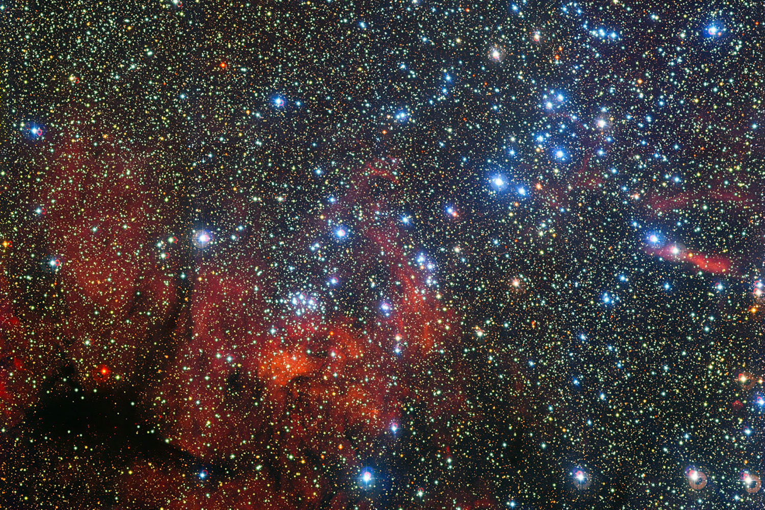 NGC 3590 es un cúmulo de estrellas que permite analizar el disco espiral de la Vía Láctea
