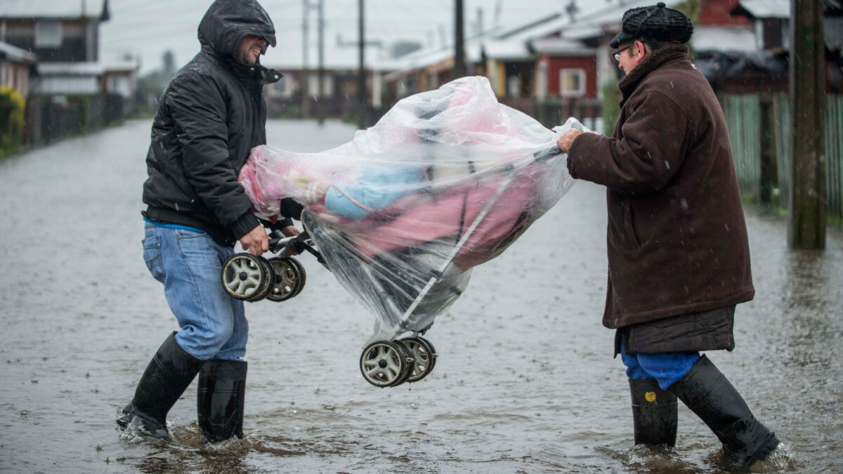 Más de 3.500 afectados por las intensas lluvias en el centro-sur de Chile.