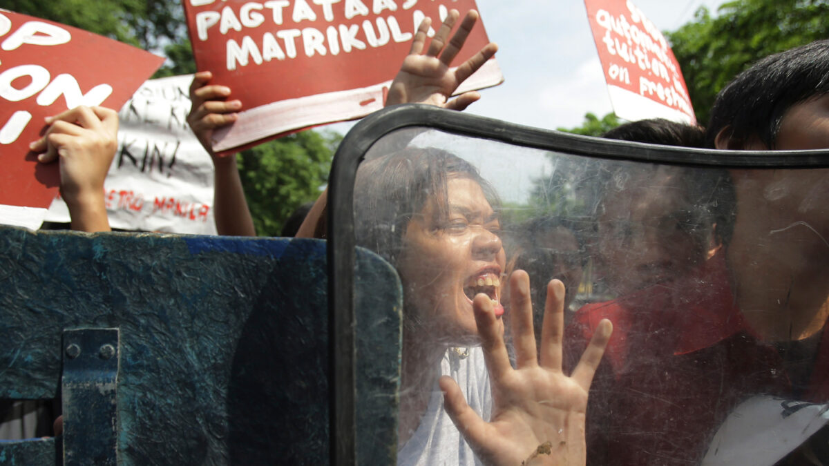 Protestas estudiantiles en Filipinas.