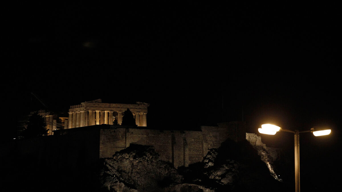 Huelga de alumbrado púbico en Grecia