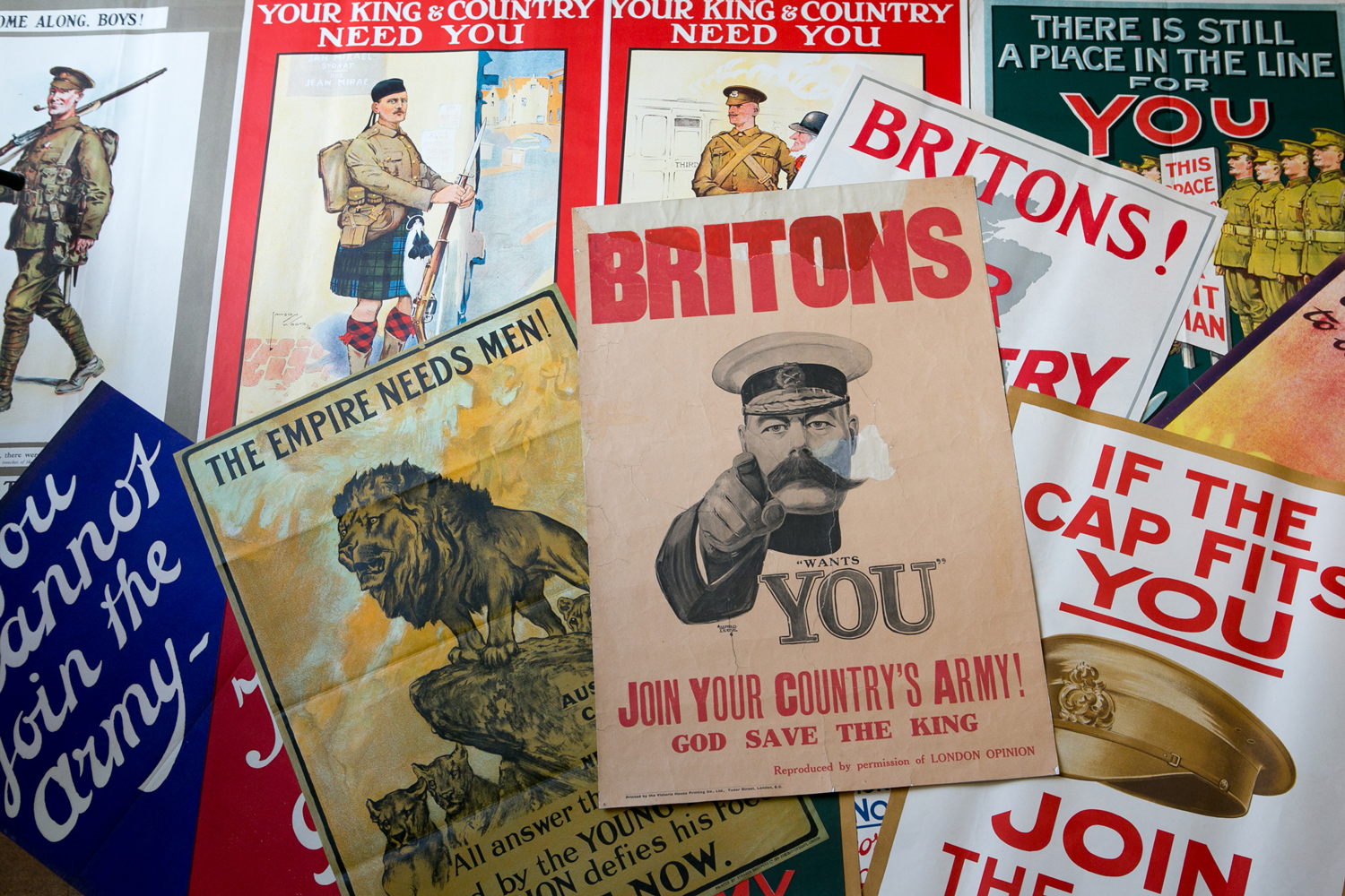 Se subastan carteles de reclutamiento del ejército británico utilizados en 1914