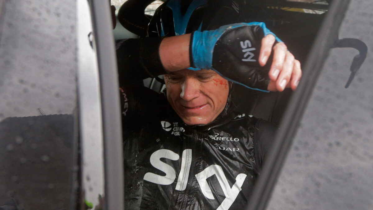 Chris Froome, tercera caída en dos días