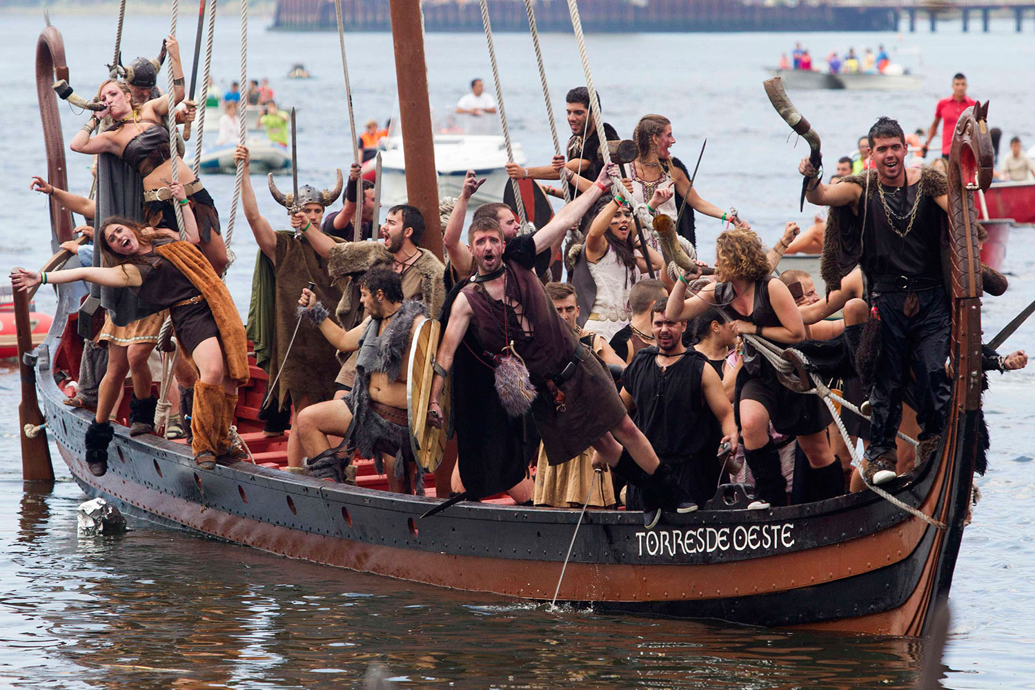 Un año más, los vikingos llegn a Catoira, Pontevedra