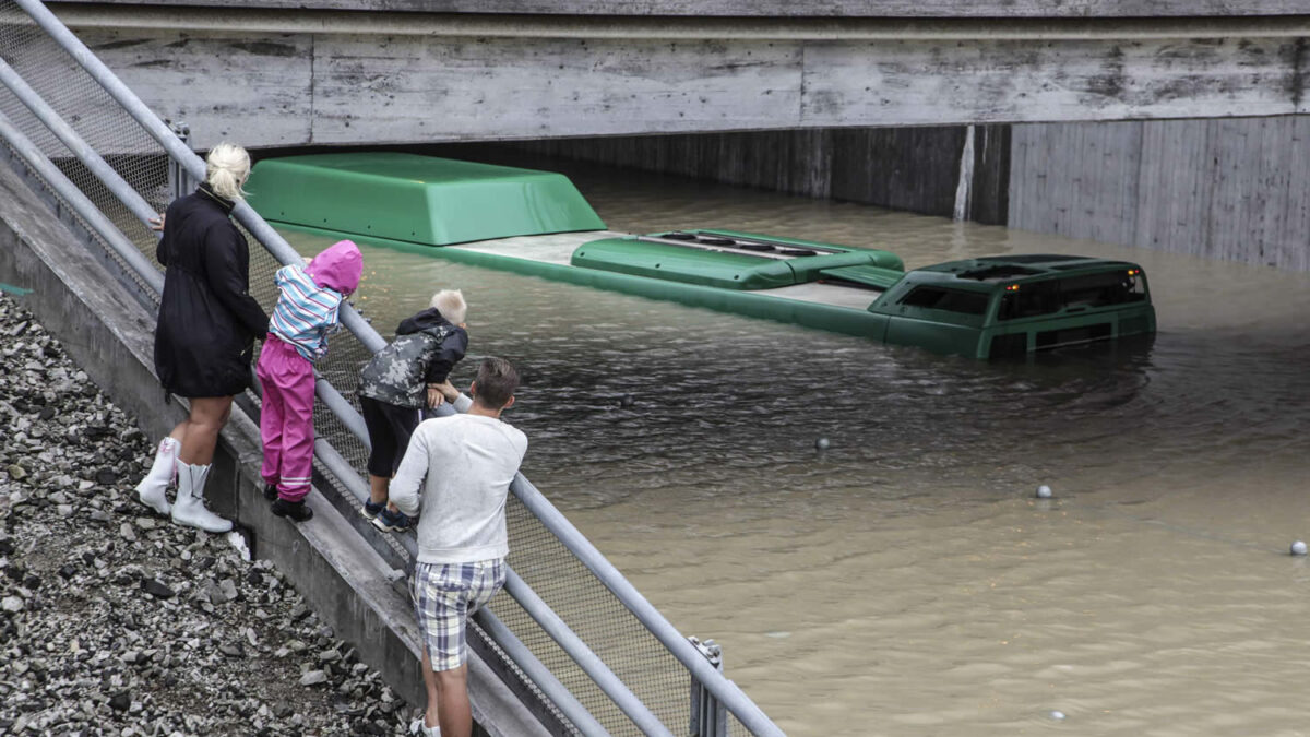 Inundaciones bloquean tráfico en Suecia y Dinamarca