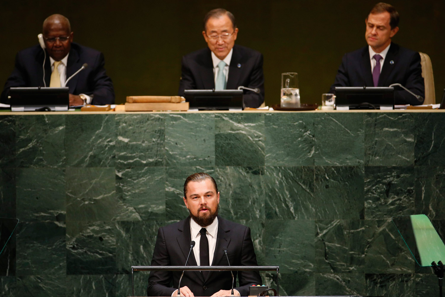 Leonardo DiCaprio "pone verdes" a los líderes mundiales por el cambio climático.