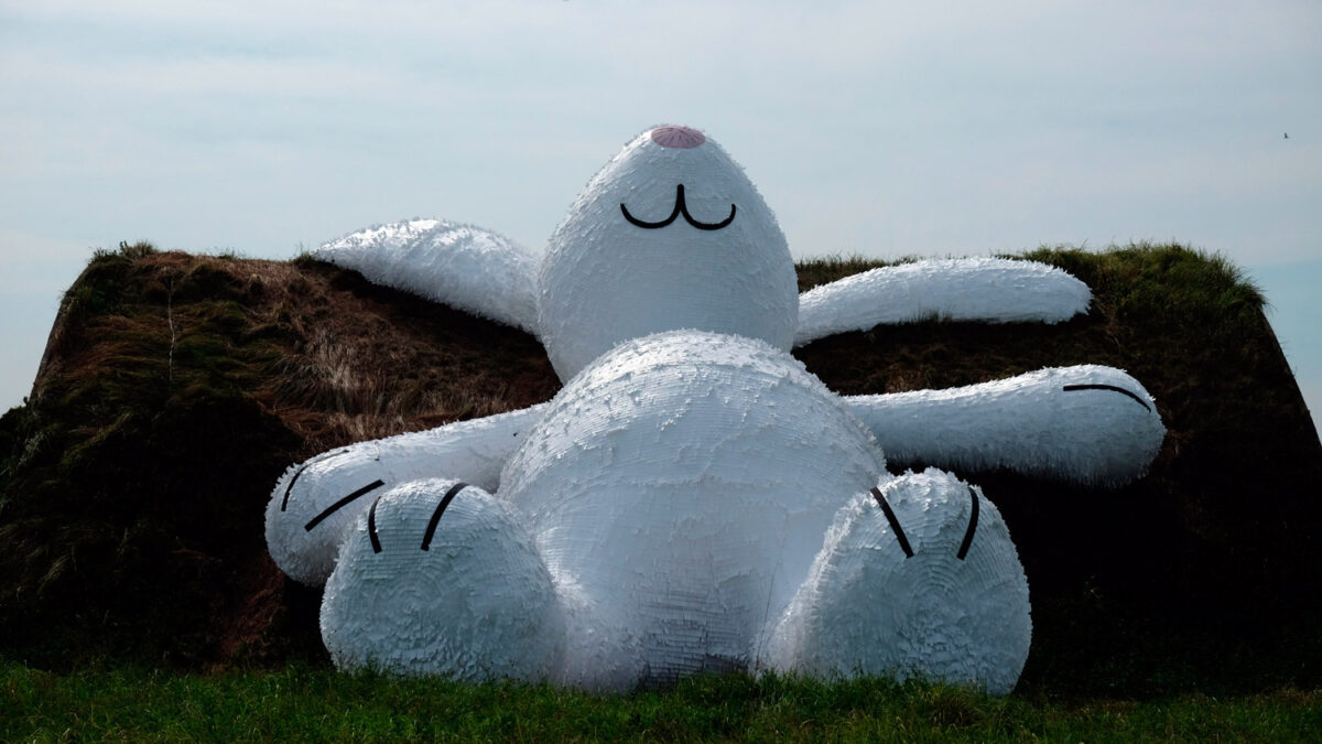 Un conejo gigante en Taiwán.