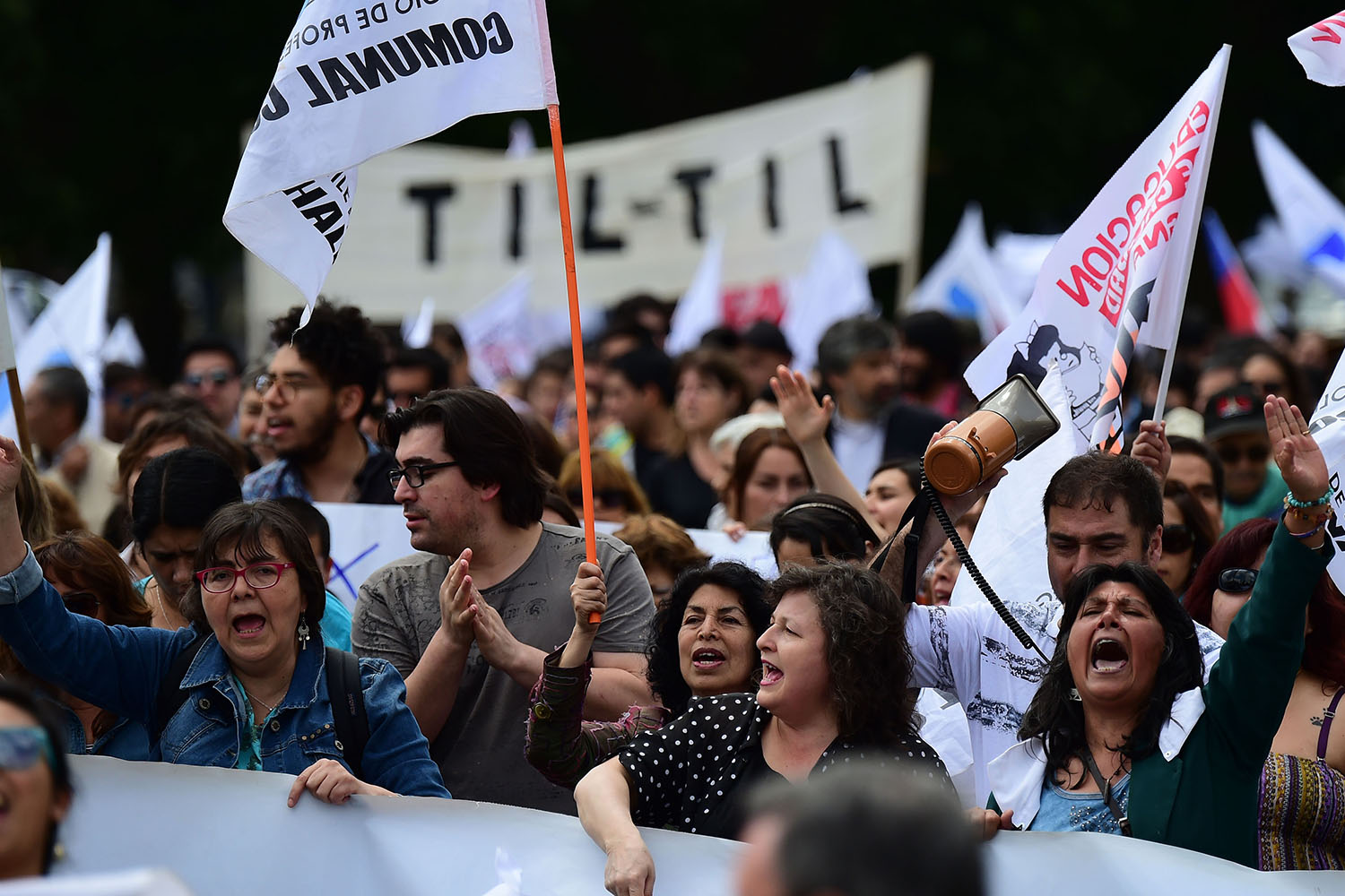 Otra jornada de protestas en Santiago de Chile.
