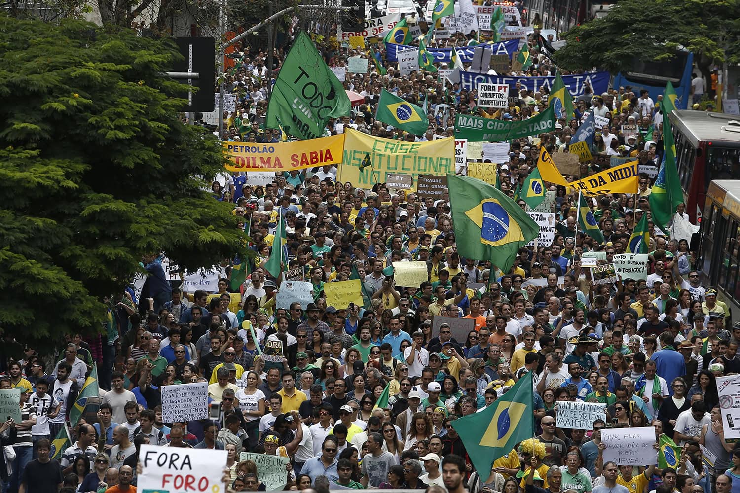 Protestas contra Dilma Rousseff