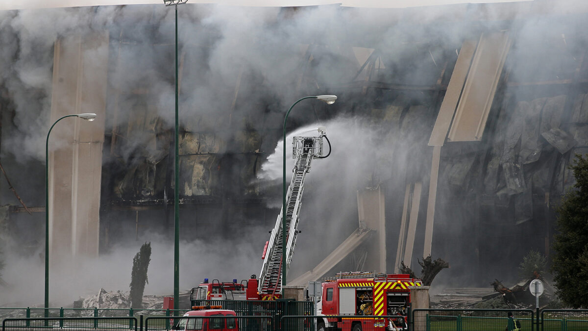 Incendio en la fábrica de carne de Campofrío