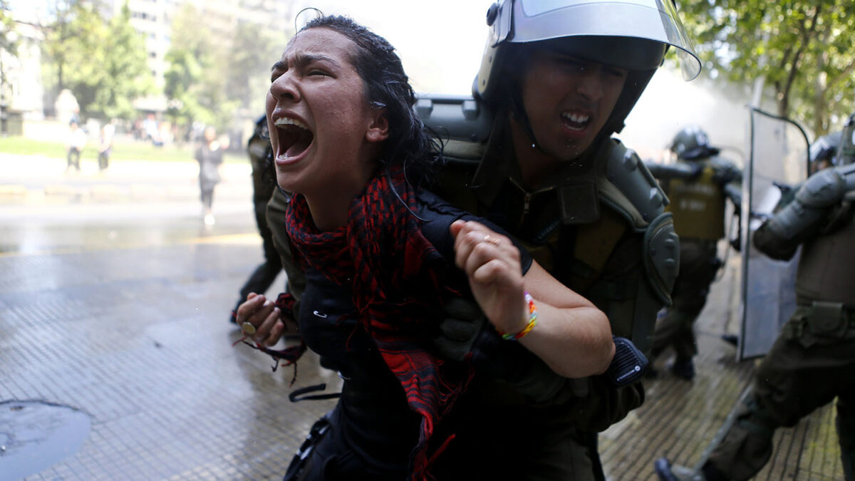 Protestas en rechazo a la reforma educativa en Chile