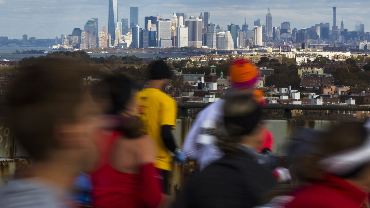 Maratón de Nueva York a bajo cero