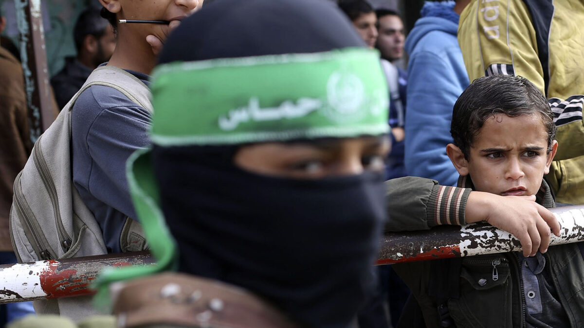 Protesta en Gaza en contra de las visitas recientes de nacionalistas religiosos judíos.