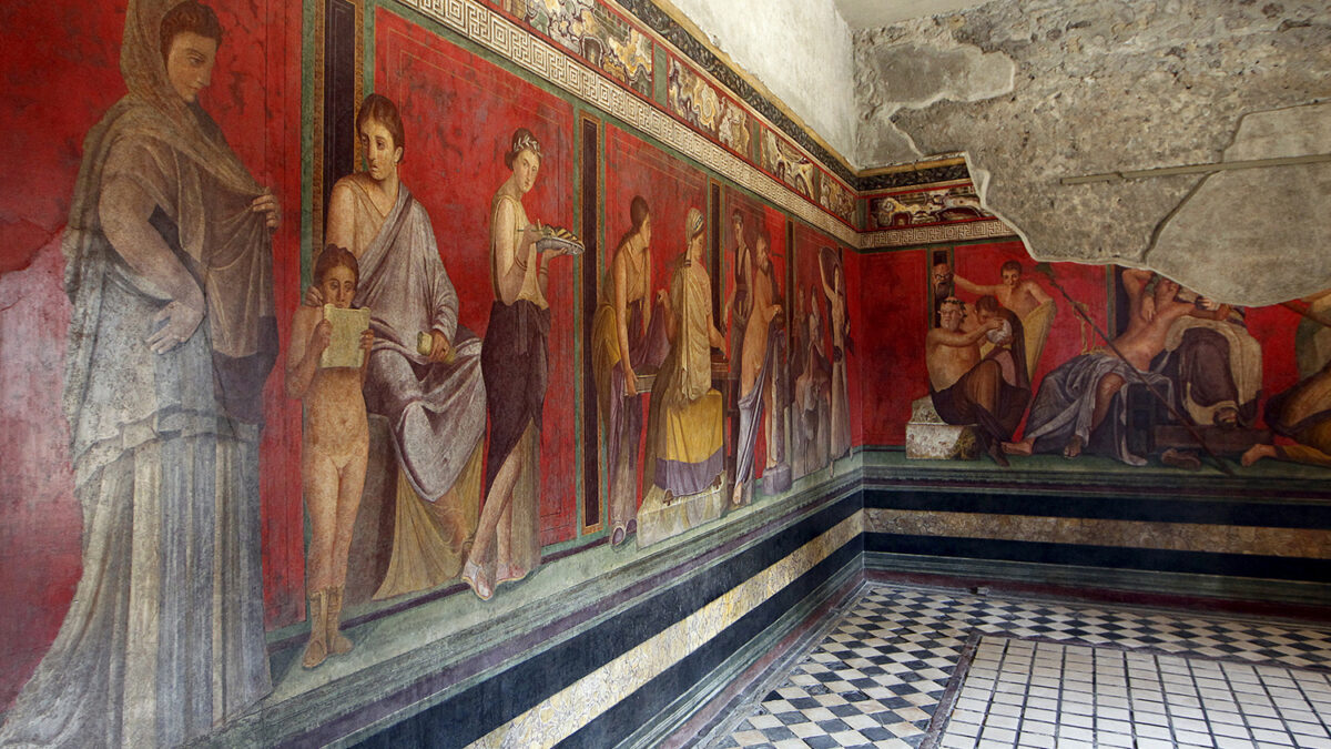 Usan antibióticos para restaurar los frescos de Pompeya