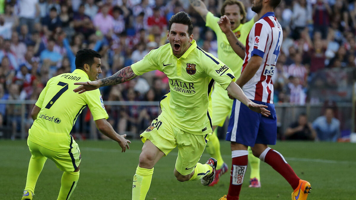 El Barcelona conquista la Liga en el Vicente Calderón