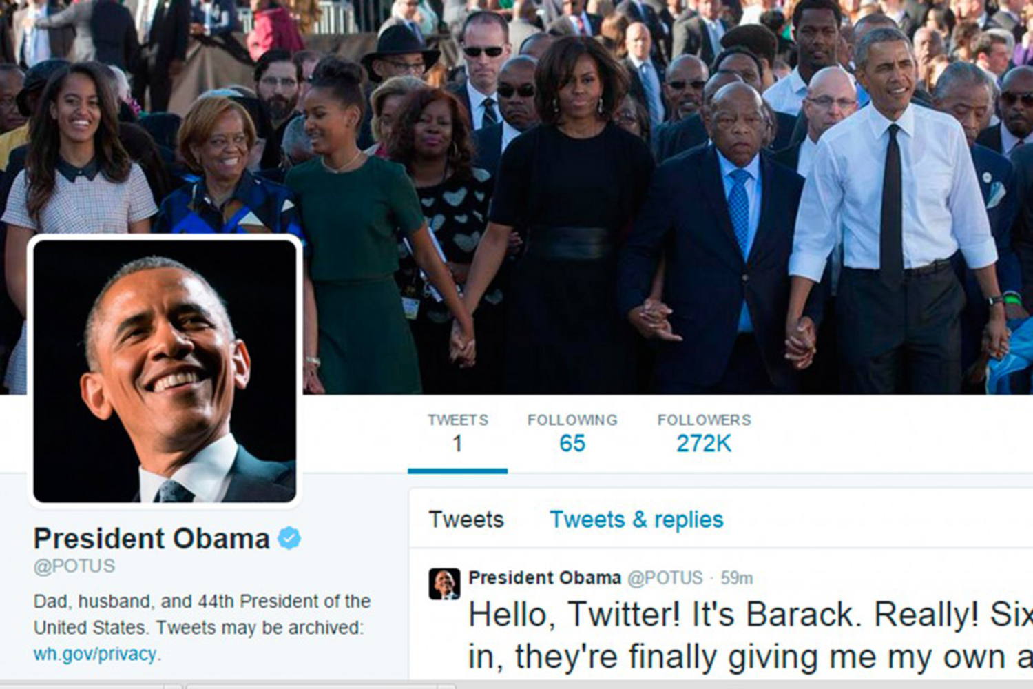 Obama ya tiene cuenta oficial de Twitter