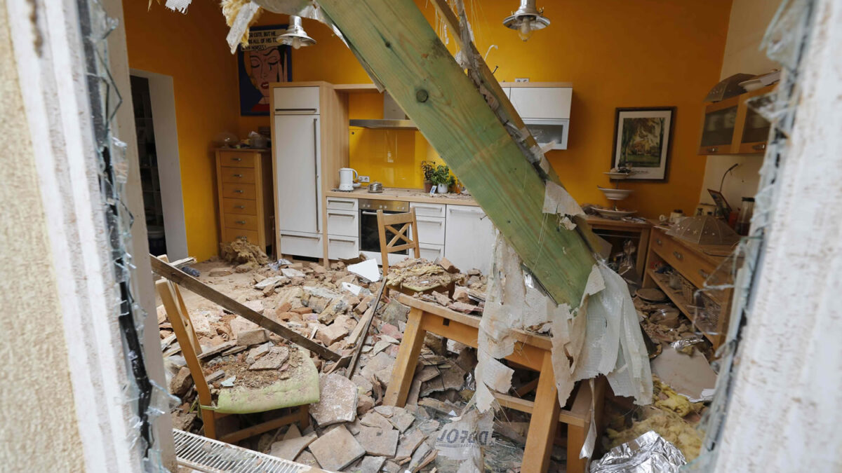 ¿Alguna vez has visto una cocina después de un tornado? Este alemán, sí.