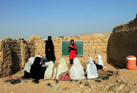 Así es una escuela en Afganistán