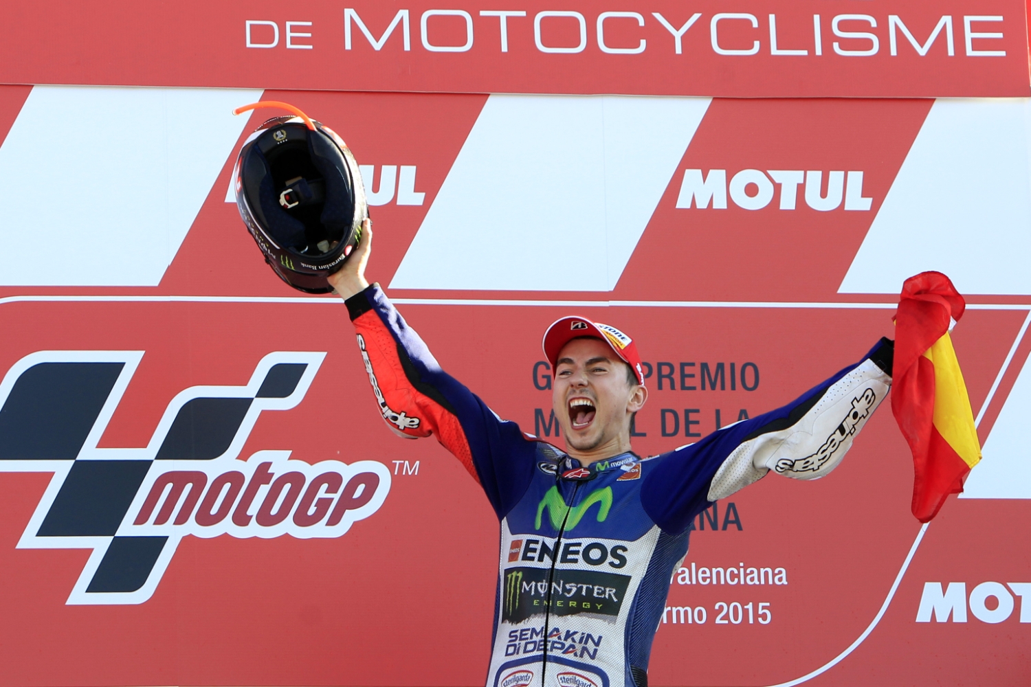 Jorge Lorenzo completó la hazaña y se alzó con el título de campeón del mundo de MotoGP
